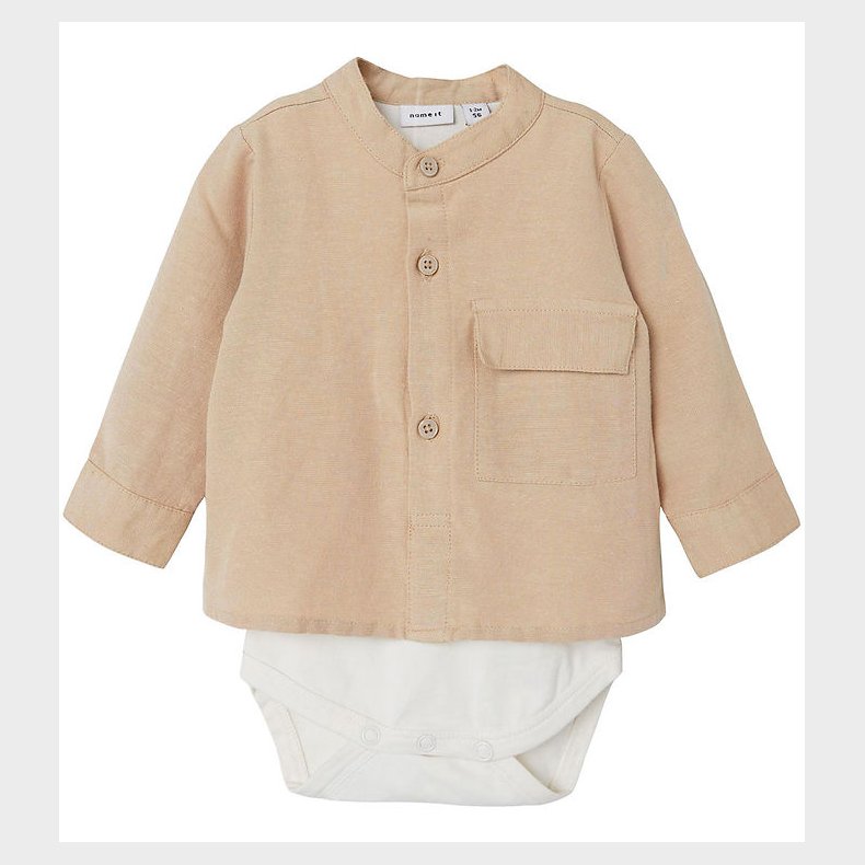 Name It Skjortebody L/ - NbmFaher - Humus
