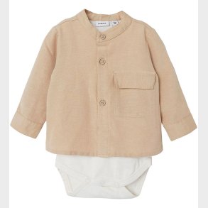 Name It Skjortebody L/ - NbmFaher - Humus