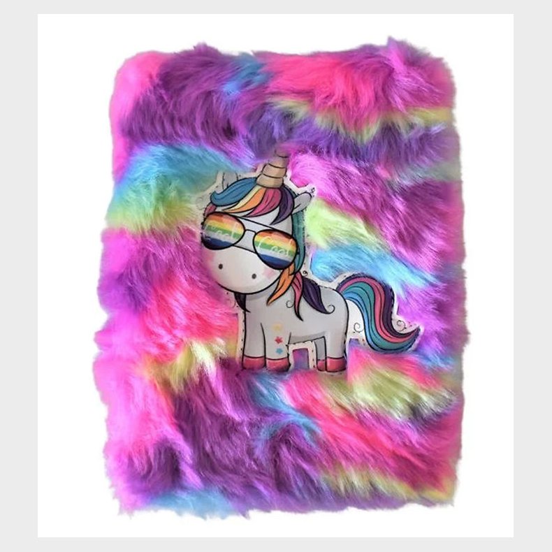 Hot Focus Notesbog - Enhjrning Langhret plys