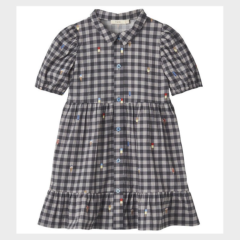 Fliink Kjole - Polar - Magnet Check Aop