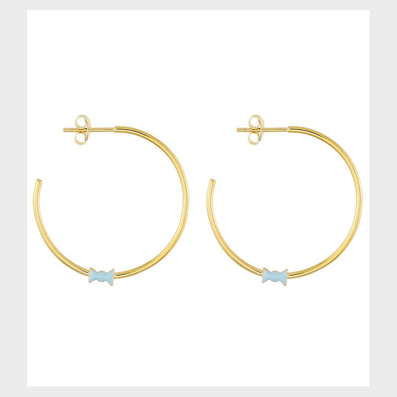 Design Letters reringe - Bow Tie - Guld/Lysebl