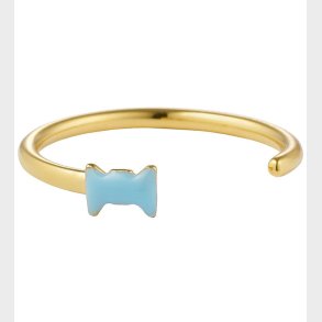 Design Letters Ring - Bow Tie - Guld/Lysebl�