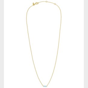 Design Letters Halskde - Bow Tie - 45 cm - Guld/Lysebl