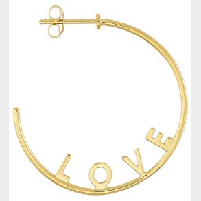 Design Letters rering - 1 stk. - Love Hoop - Guld
