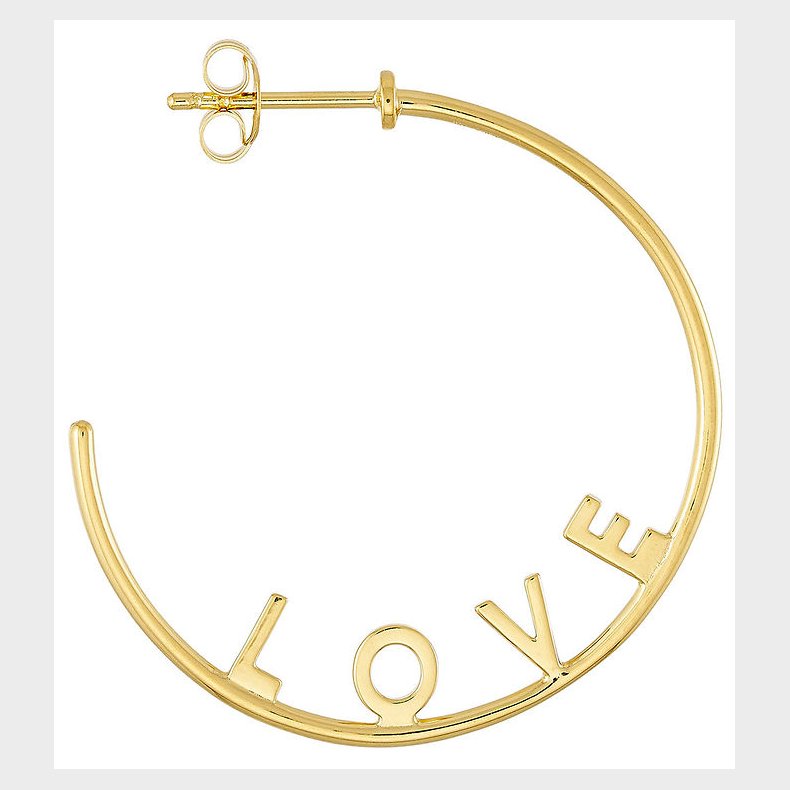 Design Letters rering - 1 stk. - Love Hoop - Guld