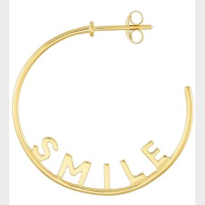 Design Letters rering - 1 stk. - Smile Hoop - Guld