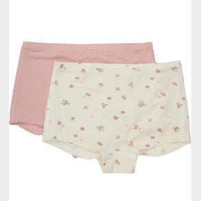 Minymo Hipsters - 2-pak - Viskose - Strawberry Ice m. Jordb�r