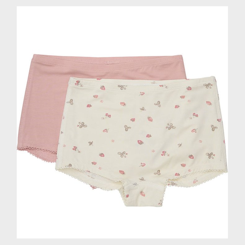 Minymo Hipsters - 2-pak - Viskose - Strawberry Ice m. Jordb�r