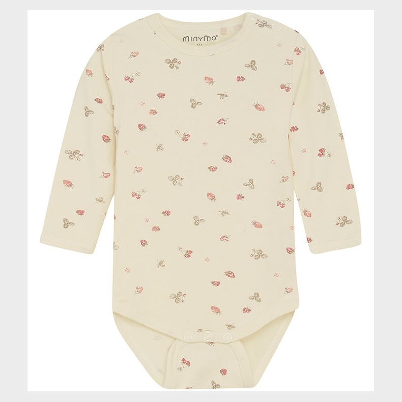 Minymo Body l/� - Viskose - Strawberry Ice m. Jordb�r