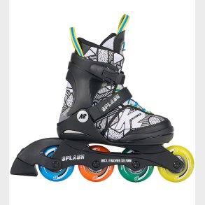 K2 Rulleskjter m. 5 Tusser - Splash - Sort/Hvid - Inliner