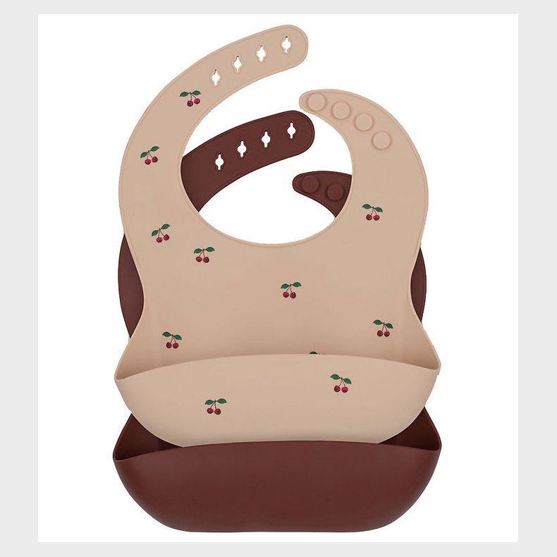 Konges Sl�jd Hagesm�kke - Silikone - 2-pak - Cherry/Mocca