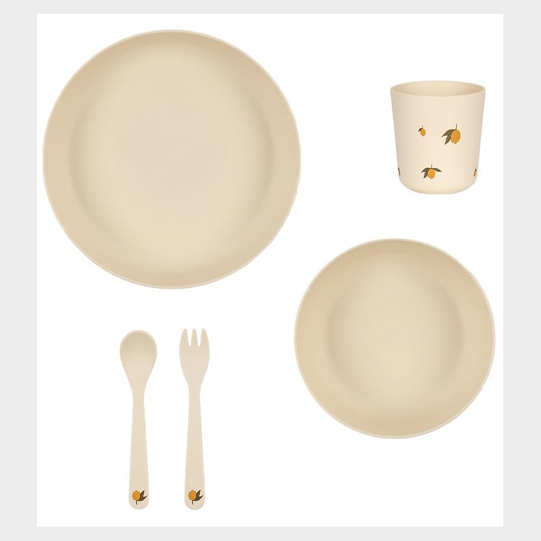 Konges Sljd Spisest - Bioplast - 5 dele - Lemon