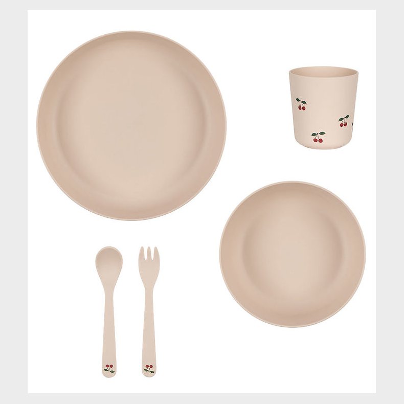 Konges Sljd Spisest - Bioplast - 5 dele - Cherry