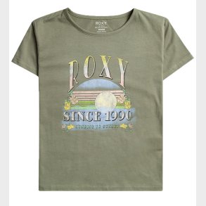 Roxy T-shirt - Purple Hearts - Agave Green