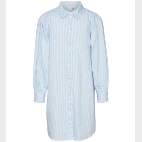 Vero Moda Girl Skjortekjole - VmPinny - Bright White/Vista blue