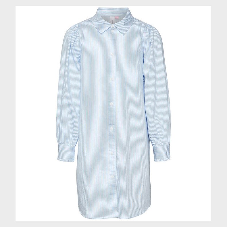 Vero Moda Girl Skjortekjole - VmPinny - Bright White/Vista blue
