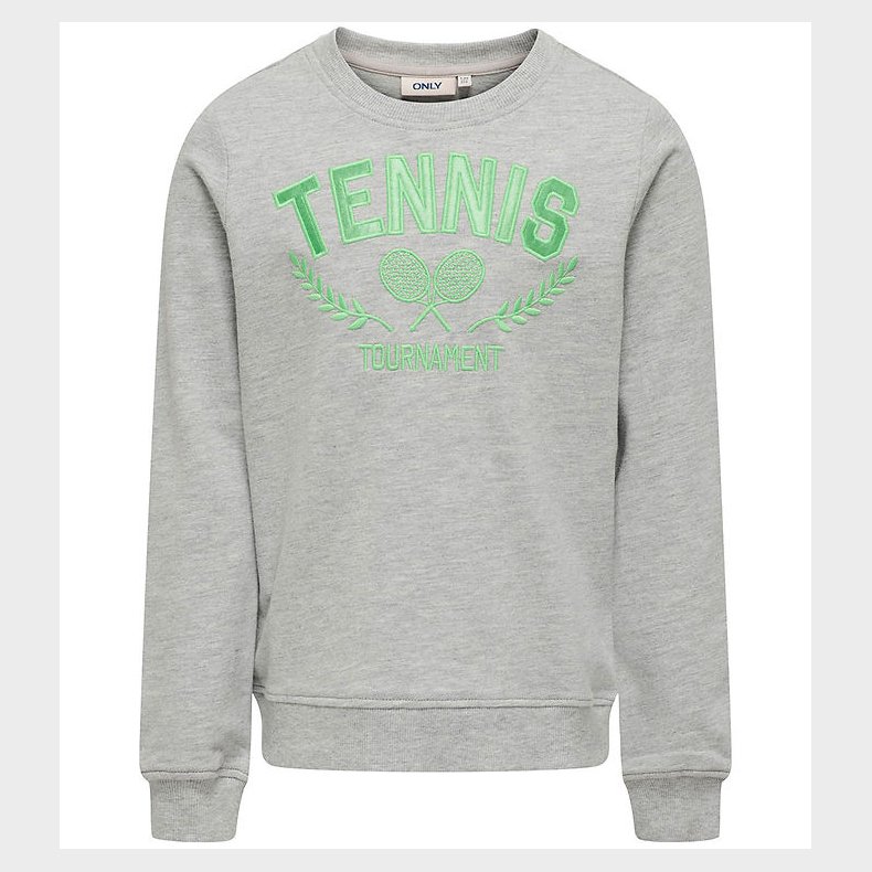 Kids Only Sweatshirt - KogVilla - Light Grey Melange/Tennis