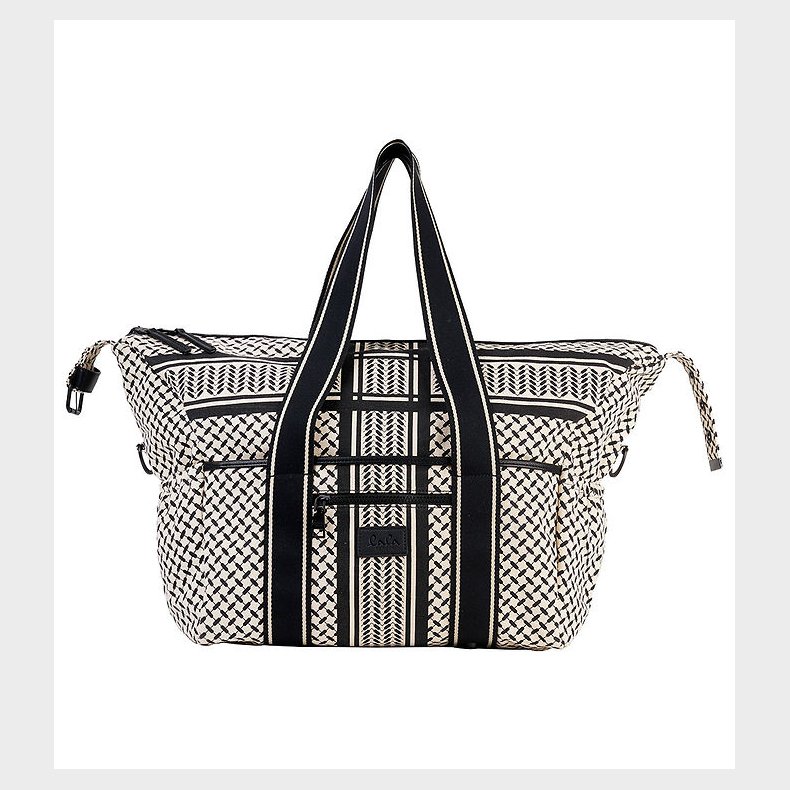 Lala Berlin Taske - Big Bag Muriel 2.0 - Heritage Stripe Black