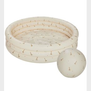 OYOY Badebassin m. Badebold - 85x26 cm - Butter/Giraffe