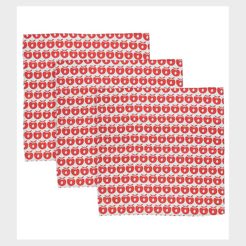 Smfolk Stofbleer - 3-pak - 79x79 - Apple Red