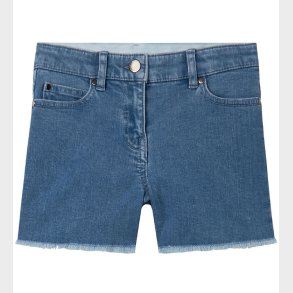 Stella McCartney Kids Denimshorts - Lysebl m. Hjerter