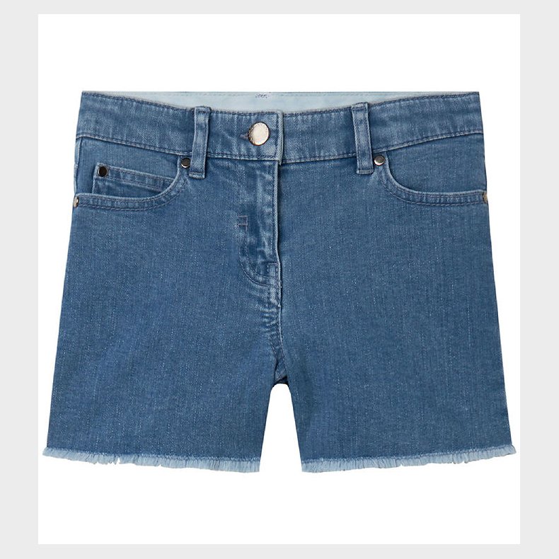 Stella McCartney Kids Denimshorts - Lysebl m. Hjerter