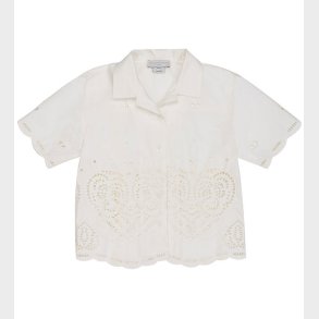 Stella McCartney Kids Skjorte - Ivory m. Hulmnster