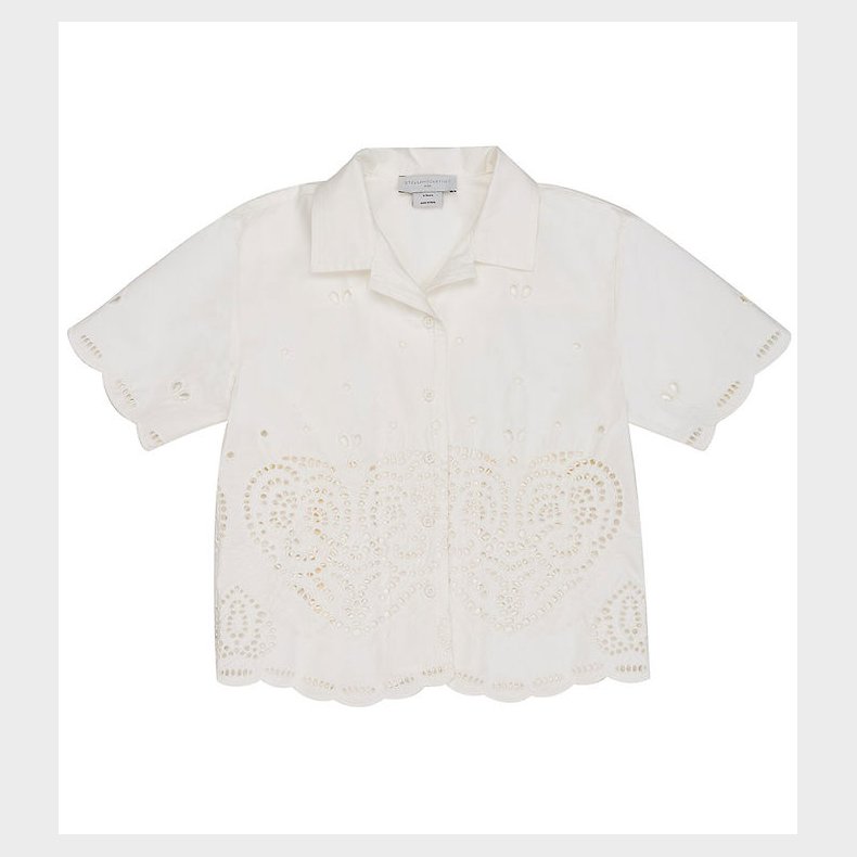 Stella McCartney Kids Skjorte - Ivory m. Hulmnster