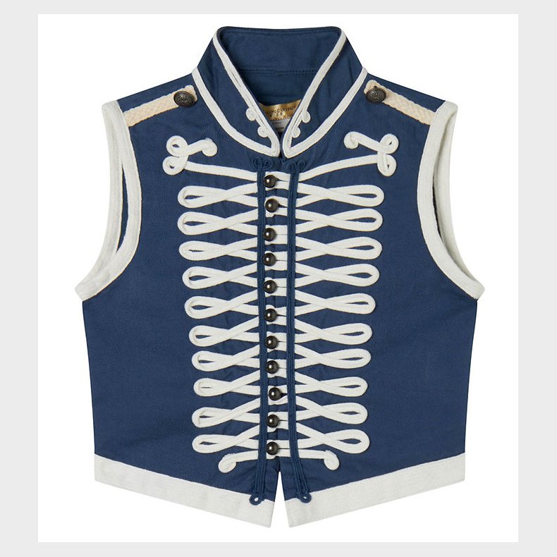 Stella McCartney Kids Vest - Navy m. Hvid