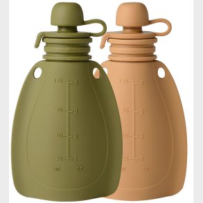 Mininor Smoothieposer - 2-pak - Silikone - 120 ml - Gr�n/Brun