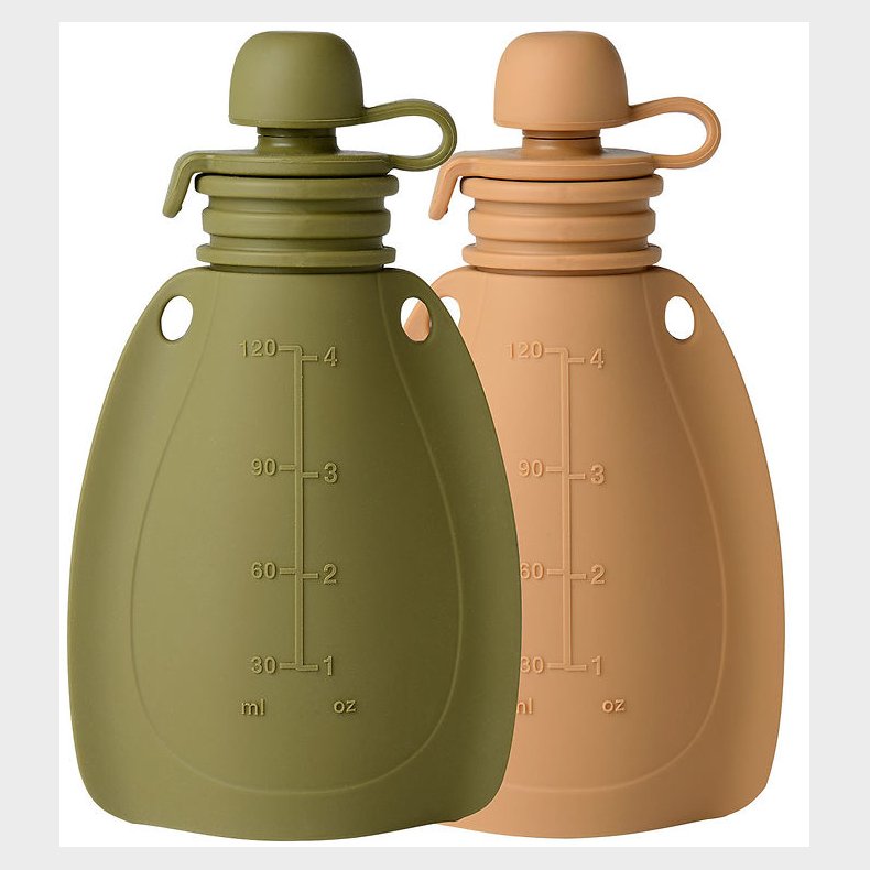 Mininor Smoothieposer - 2-pak - Silikone - 120 ml - Gr�n/Brun