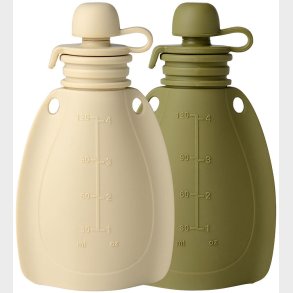 Mininor Smoothieposer - 2-pak - Silikone - 120 ml - Beige/Gr�n