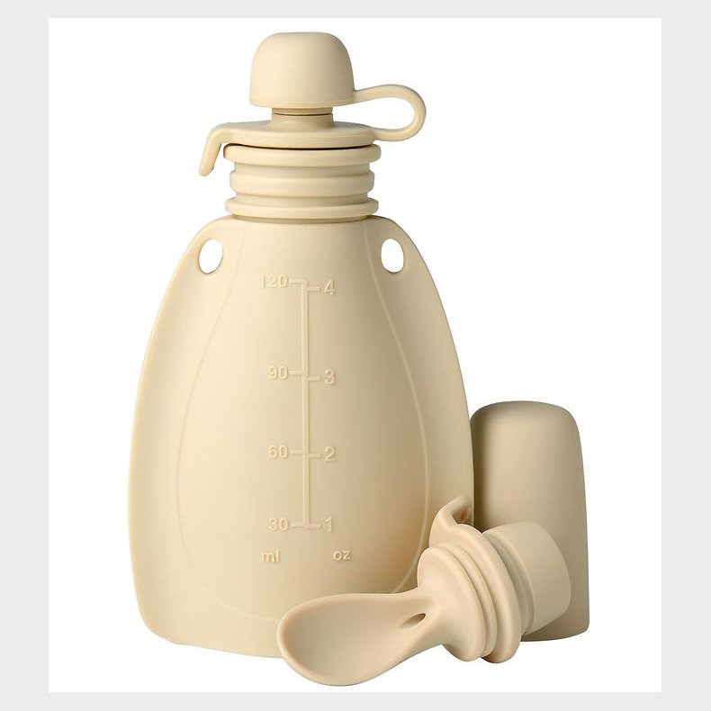 Mininor Smoothiepose m. Ske - Silikone - 120 ml - Beige