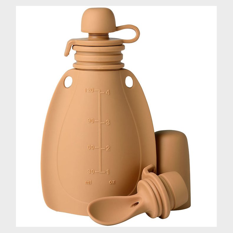 Mininor Smoothiepose m. Ske - Silikone - 120 ml - Brun