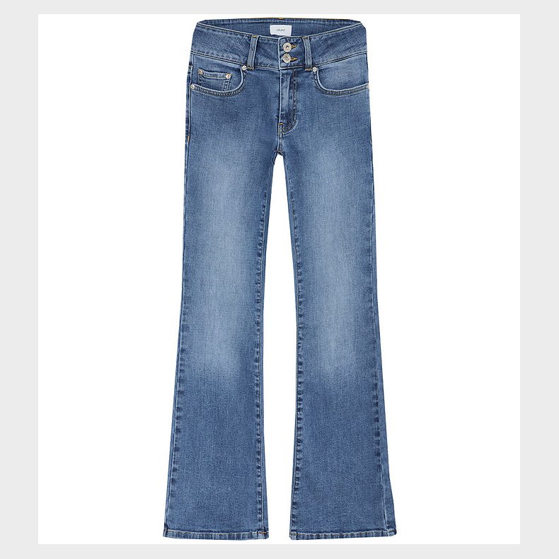 Grunt Bukser - Cancas Low Flare - Blue