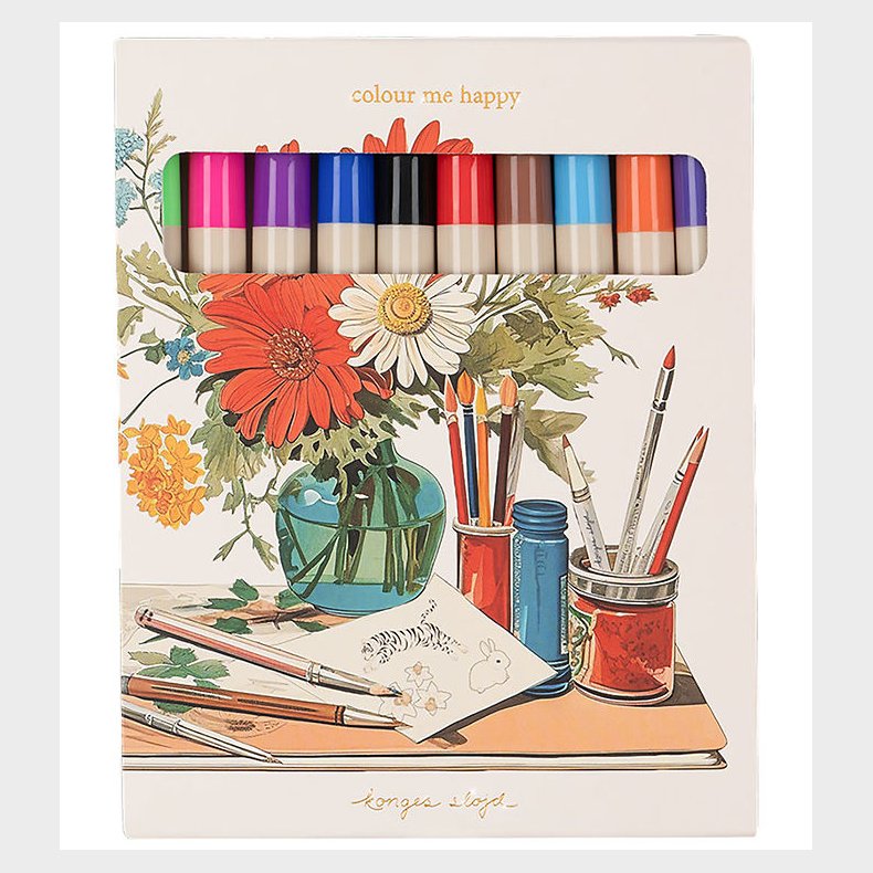 Konges Sljd Farveskiftende Tuscher - 10 stk. - Multi