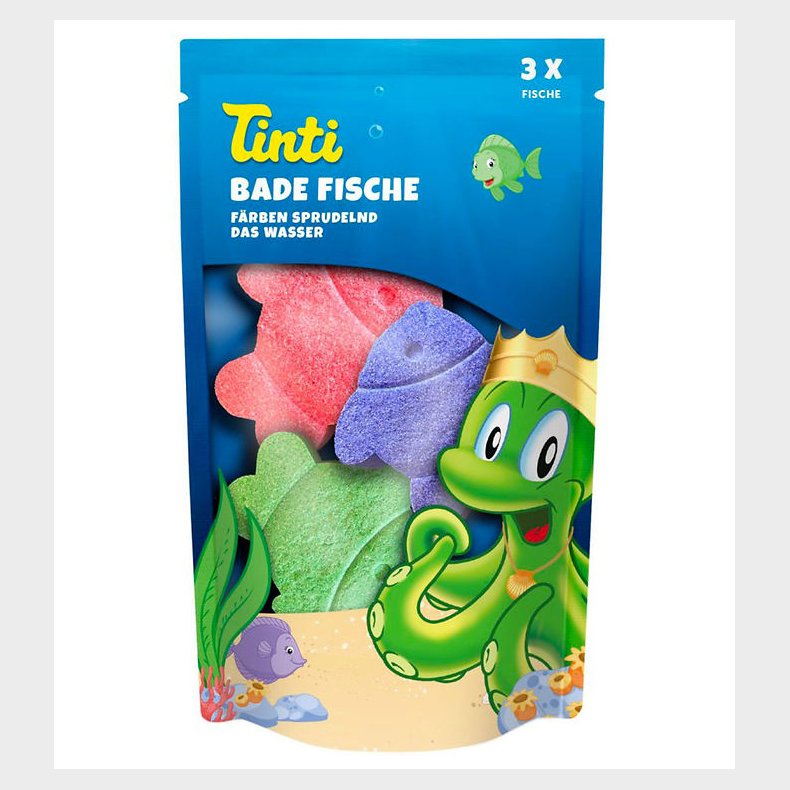 Tinti Badebomber - Fisk - 3-pak - Rd/Lilla/Grn