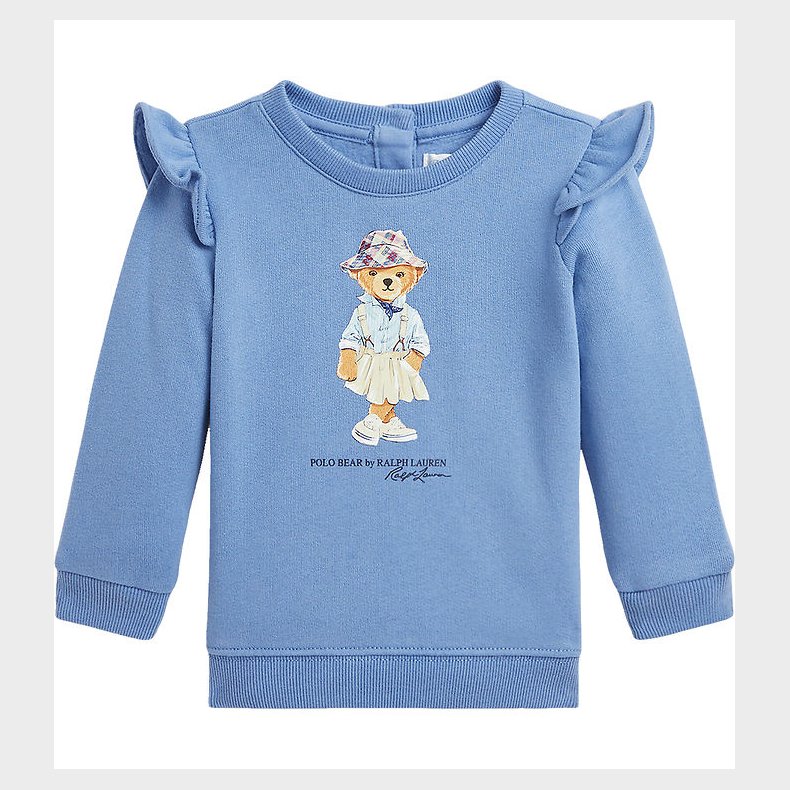 Polo Ralph Lauren Sweatshirt - Lysebl� m. Bamse/Fl�ser