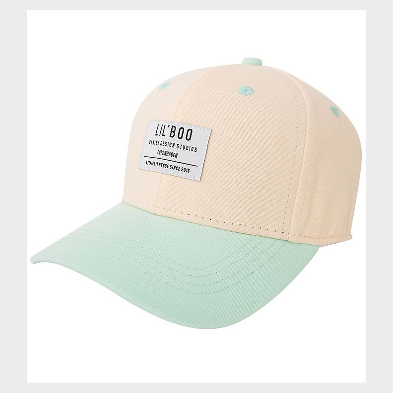 Lil' Boo Copenhagen Kasket - Organic Block Snapback - Peach/Mint