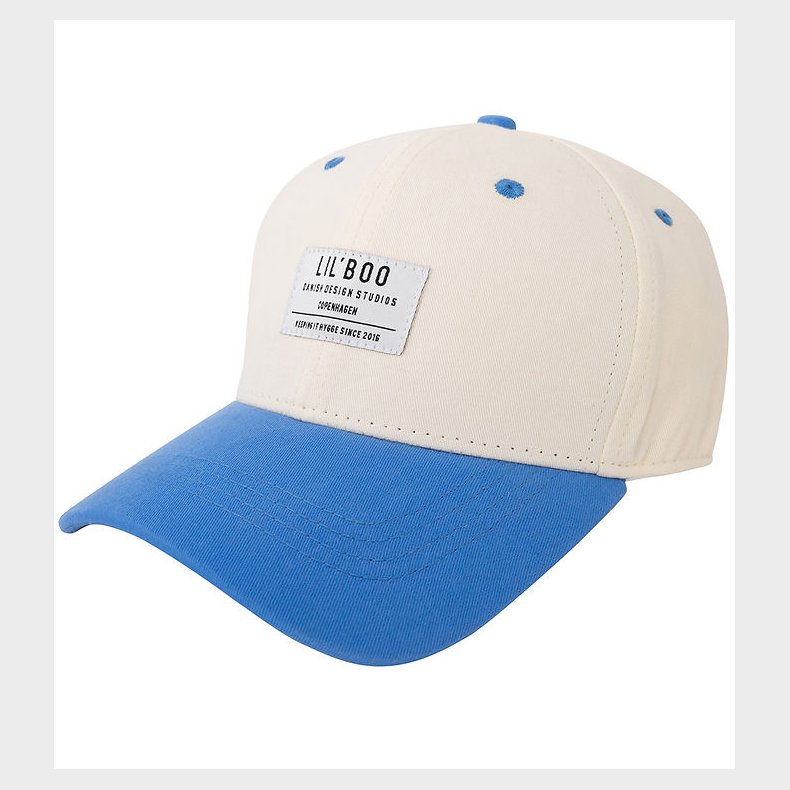 Lil' Boo Copenhagen Kasket - Organic Block Snapback - Beige/Blue