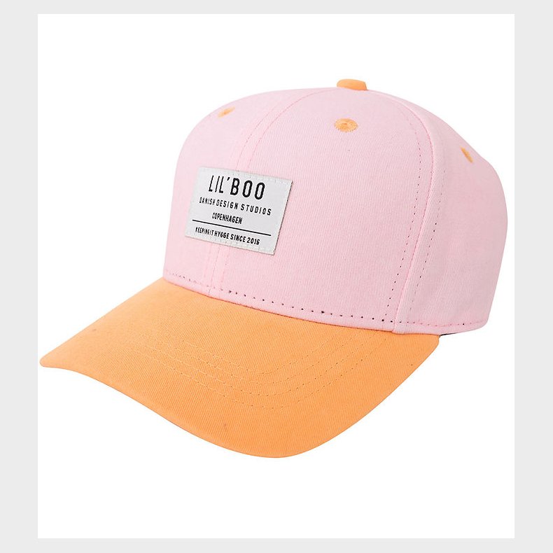 Lil' Boo Copenhagen Kasket - Organic Block Snapback - Pink/Orang