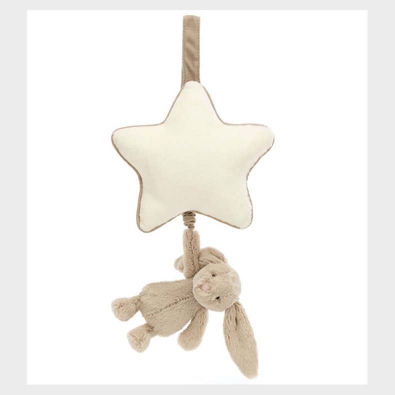 Jellycat Musikuro m. Stjerne - Bashful Bunny - Beige
