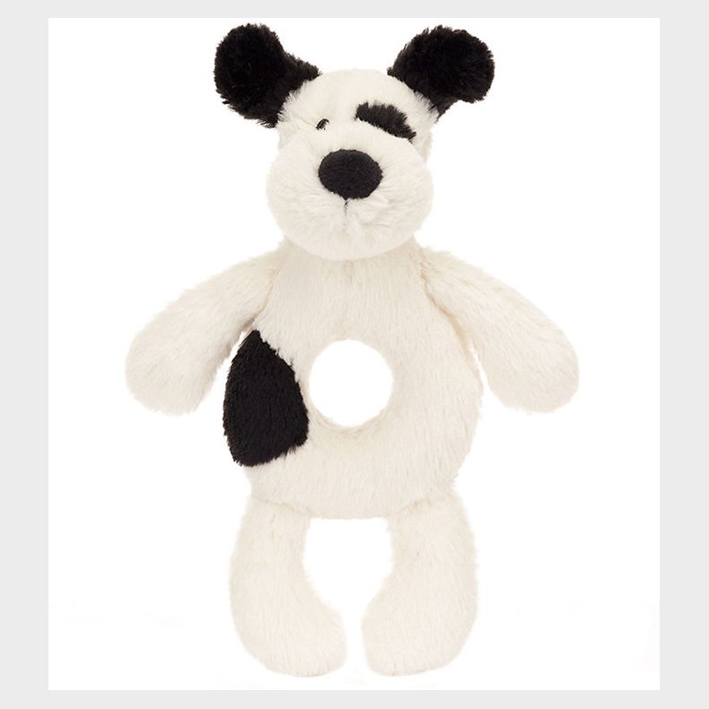 Jellycat Ringrangle - 18x8 cm - Bashful Black & Cream Puppy