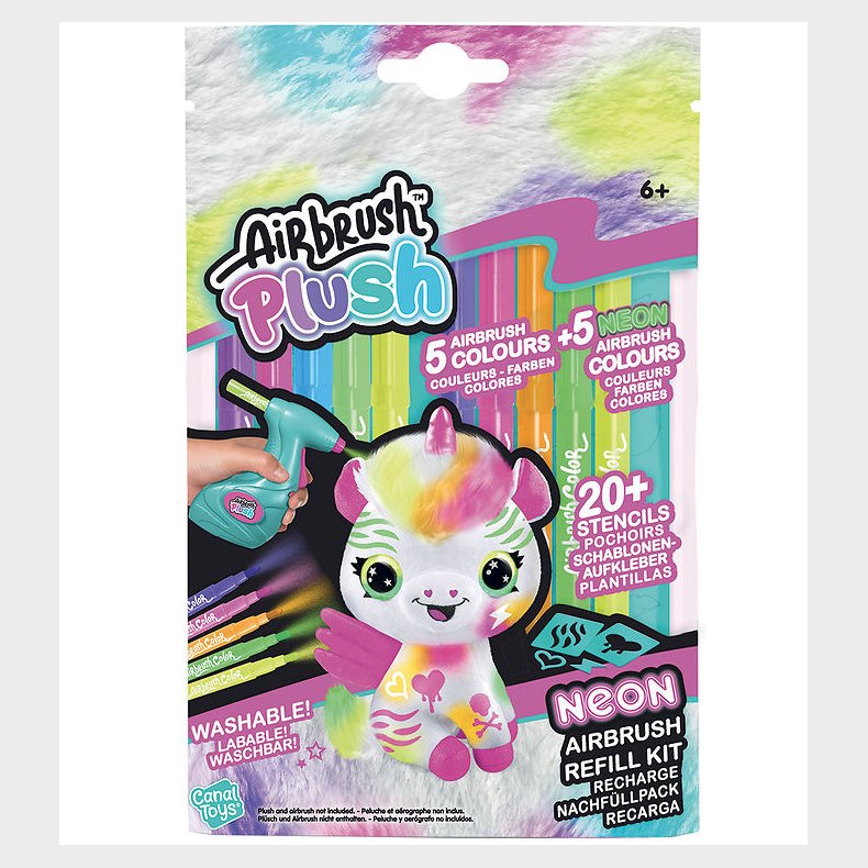 Airbrush Plush Farvest - Refill Neon Kit - 10 stk.