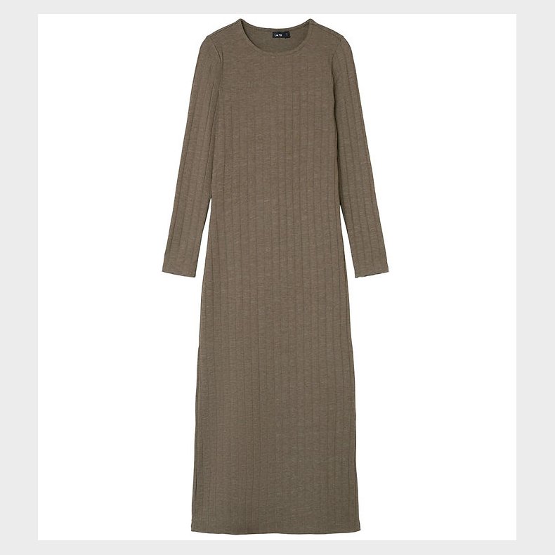 LMTD Kjole L/ - Rib - NlfLunne - Chocolate Chip