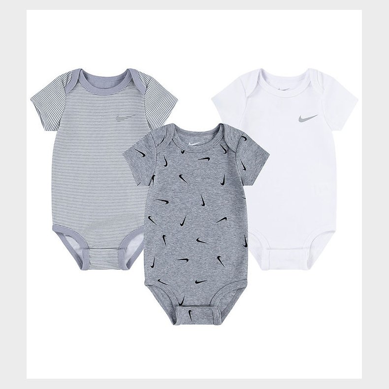 Nike Bodyer k/ - 3-pak - DK Grey Heather