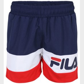Fila Badeshorts - Langula - Black Iris/Bright White/True Red