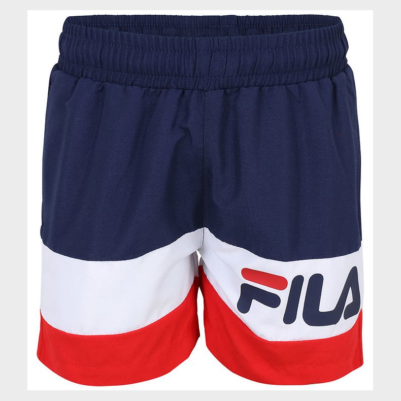 Fila Badeshorts - Langula - Black Iris/Bright White/True Red