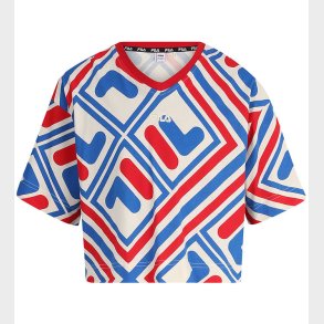 Fila T-Shirt - Cropped - Langenhagen - Antique White F-Box AOP