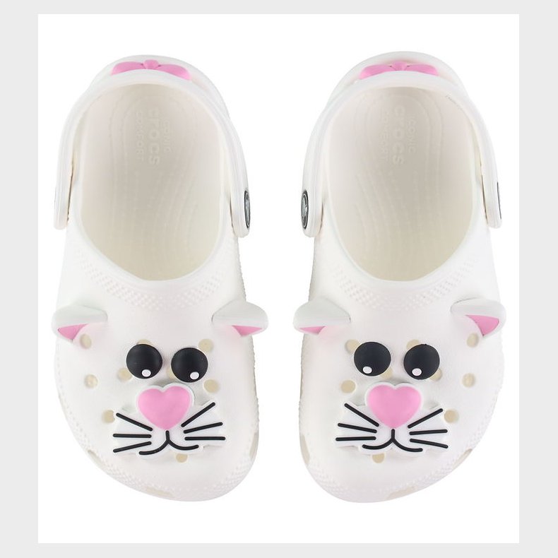 Crocs Sandaler - Classic IAM Cat Clog T - Hvid/Pink